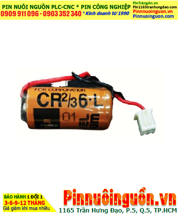 FUJI CR2/3 6.L, Pin nuôi nguồn PLC CR2/3 6.L lithium 3V 1350mAh chính hãng, Xuất xứ NHẬT