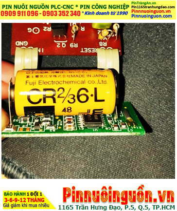 FUJI CR2/3 6.L, Pin nuôi nguồn PLC CR2/3 6.L lithium 3V 1350mAh chính hãng, Xuất xứ NHẬT
