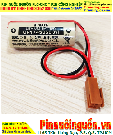 FDK CR17450SE ; Pin nuôi nguồn PLC FDK CR17450SE lithium 3v 4/5A 2500mAh chính hãng, Xuất xứ NHẬT
