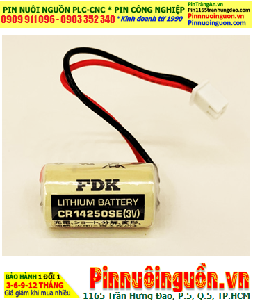 FDK CR14250SE; Pin nuôi nguồn PLC FDK CR14250SE 1/2AA 850mAh (Zắc trắng) /Xuất xứ NHẬT