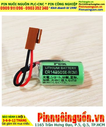 FDK CR14250SE-R (màu xanh, Zắc nâu); Pin nuôi nguồn PLC FDK CR14250SE 1/2AA 850mAh /Xuất xứ NHẬT