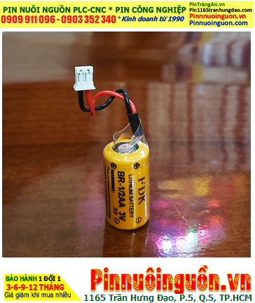 FDK BR-1/2AA, Pin nuôi nguồn PLC FDK BR-1/2AA lithium 3V 1/2AA 1000mAh chính hãng/ Xuất xứ NHẬT