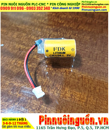 FDK CR1/2 6.L, Pin nuôi nguồn PLC FDK CR1/2 6.L lithium 3V 1000mAh chính hãng/ Xuất xứ NHẬT