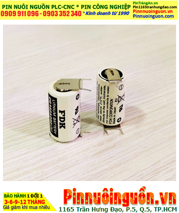 FDK CR14250SE (chân thép 3 chấu); Pin nuôi nguồn PLC FDK CR14250SE 1/2AA 900mAh, Xuất xứ NHẬT