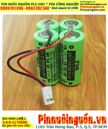 FDK 4CR17450SE-R (Bộ 4viên) Pin lithium 6v 5000mAh chính hãng, Xuất xứ NHẬT