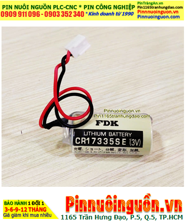FDK CR17335SE (Zắc Epson); Pin nuôi nguồn PLC FDK CR17335SE 1800mAh, Xuất xứ NHẬT