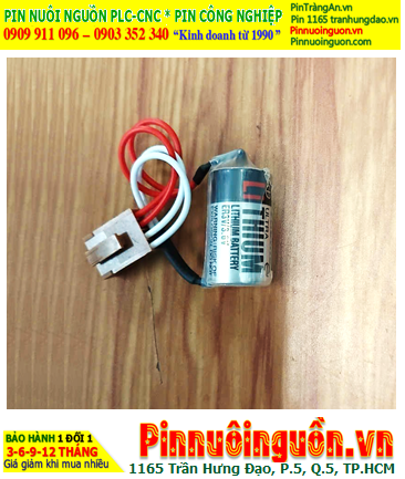 Toshiba ER3V (Zắc 4holes); Pin nuôi nguồn Toshiba ER3V lithium 3.6v 1/2AA 1000mAh /Xuất xứ Nhật