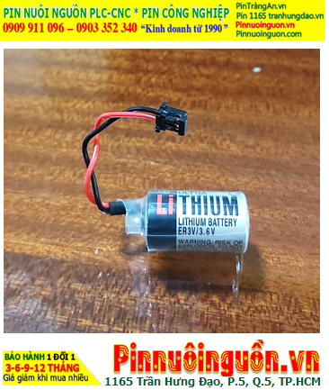 Pin Toshiba ER3V _Pin ER3V; Pin nuôi nguồn PLC Toshiba ER3V lithium 3.6v 1/2AA 1000mAh _Xuất xứ Nhật