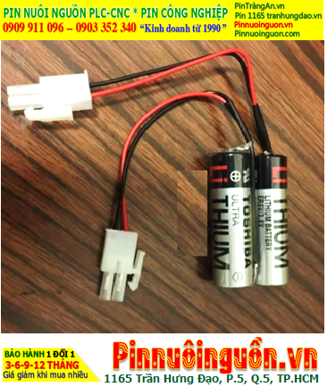 Toshiba ER6V (Zắc PLC); Pin nuôi nguồn PLC Toshiba ER6V lithium 3.6v AA 2000mAh, Xuất xứ Nhật