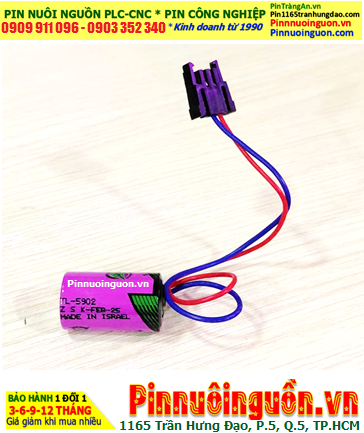 Tadiran TL-5902 (Zắc Mitsu); Pin nuôi nguồn Tadiran TL-5902 lithium 3.6v 1/2AA 1200mAh _Xuất xứ Israel