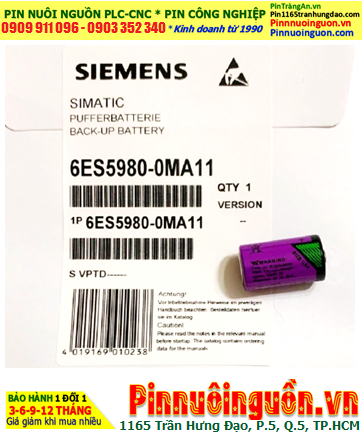 Siemens 6ES5980-0MA11; Pin nuôi nguồn Siemens 6ES5980-0MA11 lithium 3.6v  _Xuất xứ Israel
