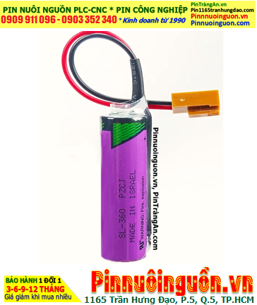 Tadiran SL-360 (Dây Zắc cắm); Pin nuôi nguồn Tadiran SL-360 lithium 3.6v AA 2400mAh chính hãng _Xxứ Israel