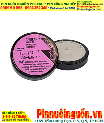 Pin Tadiran TL-5134; Pin nuôi nguồn Tadiran TL-5134 lithium 3.6v 1/10D 1000mAh _Xuất xứ Israel