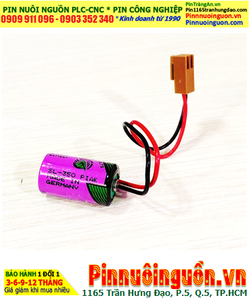 Tadiran SL-350 (Zắc JEA 2.54); Pin nuôi nguồn PLC Tadiran SL-350 lithium 3.6v 1/2AA 1200mAh chính hãng