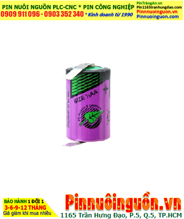 Tadiran TL-2150; Pin nuôi nguồn PLC Tadiran TL-2150 lithium 3.6v 1/2AA 1000mAh _Xuất xứ Israel