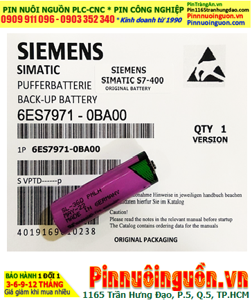 Siemens 6ES7971-0BA00; Pin nuôi nguồn PLC Siemens 6ES7971-0BA00 lithium 3.6v AA 2400mAh _Xuất xứ ISRAEL