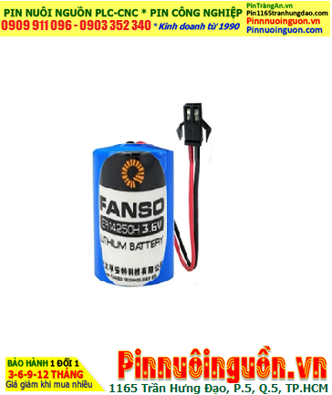 FANSO ER14250H; Pin nuôi nguồn PLC FANSO ER14250H (Zắc đen TO) 3.6v 1/2AA 1200mAh