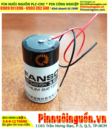 Fanso ER34615H; Pin nuôi nguồn Fanso ER34615H lithium 3.6v 20 000mAh (đã bấm dây đỏ đen)