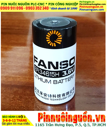 Pin ER34615H _Pin Fanso ER34615H; Pin nuôi nguồn PLC Fanso ER34615H lithium 3.6v D 20000mAh chính hãng