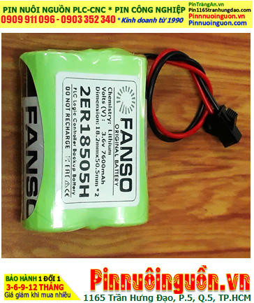 Fanso 2ER18505H (2 viên ghép bộ), Pin nuôi nguồn PLC Fanso 2ER18505H lithium 3.6v 8000mAh
