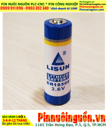 Lisun ER18505; Pin nuôi nguồn LISUN ER18505 lithium 3.6v A 3600mAh (18mm x 50.5mm) chính hãng