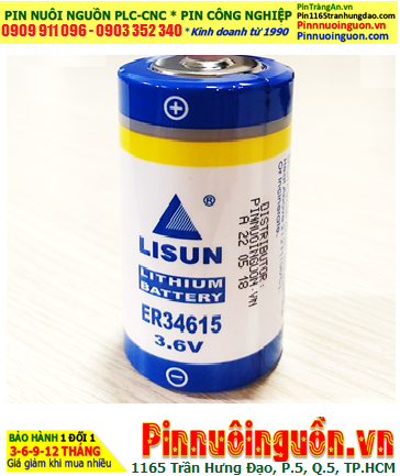 Lisun ER34615; Pin nuôi nguồn Lisun ER34615 lithium 3.6v D 19000mAh  chính hãng