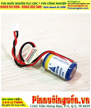 Lisun ER14250 (Zắc PH2.54-2P); Pin nuôi nguồn Lisun ER14250 lithium 3.6v 1/2AA 1200mAh chính hãng