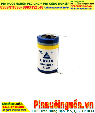 Lisun ER14250; Pin nuôi nguồn Lisun ER14250 lithium 3.6v 1/2AA 1200mAh (CHÂN THÉP) chính hãng