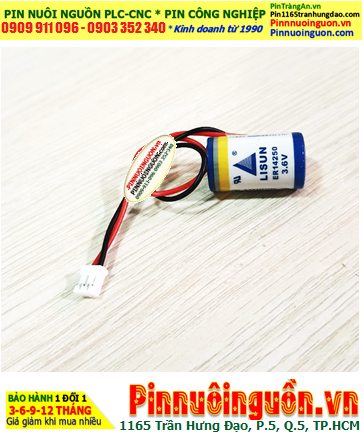 Lisun ER14250 (Zắc PH2.0-2P); Pin nuôi nguồn Lisun ER14250 lithium 3.6v 1/2AA 1200mAh chính hãng
