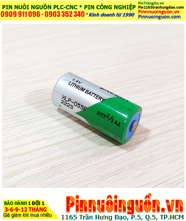 XENO XLP-055F; Pin nuôi nguồn PLC XENO XLP-055F lithium 3.6v 2/3AA 1650mAh (33.5mmx14.5mm) chính hãng