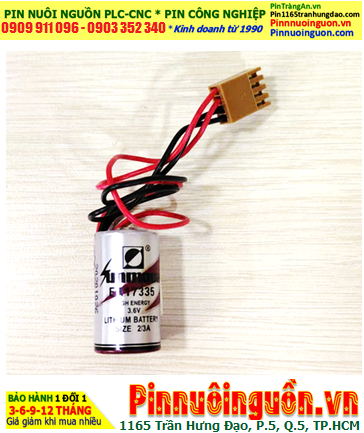 Sunmoon ER17335 (Zắc Omron) _Pin nuôi nguồn PLC Sunmoon ER17335 lithium 3.6v 2/3A 2100mAh