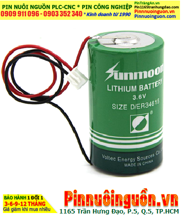 Sunmoon ER34615; Pin nuôi nguồn PLC Sunmoon ER34615 lithium 3.6v D 19000mAh