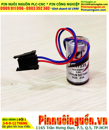 Sunmoon ER17335 (Zắc Mitsu) _Pin nuôi nguồn PLC Sunmoon ER17335 lithium 3.6v 2/3A 2100mAh
