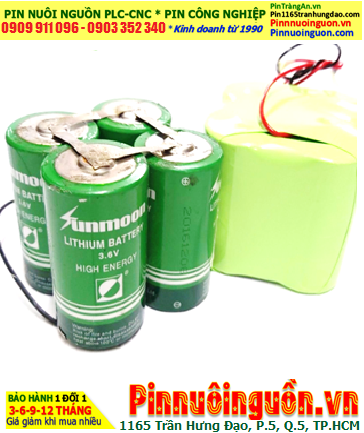 Pin nuôi nguồn Sunmoon 3.6v-80 000mAh ER34615 (4 viên ghép với nhau như hình) chính hãng| HÀNG CÓ SẲN