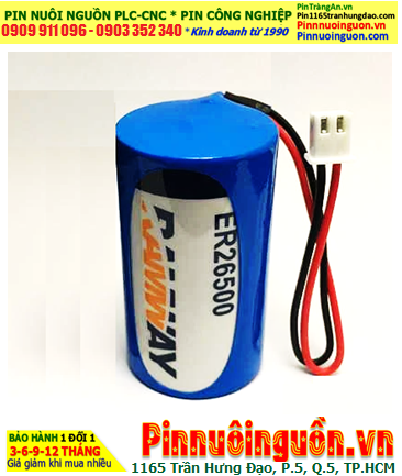 RAMWAY ER26500 (Dây zắc cắm); Pin nuôi nguồn RAMWAY ER26500 lithium 3.6v C9000mAh chính hãng