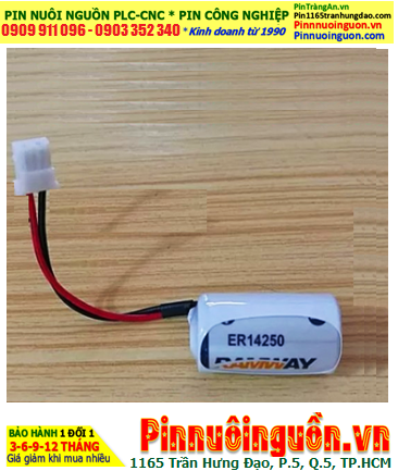RAMWAY ER14250 (ZẮC CẮM); Pin nuôi nguồn RAMWAY ER14250 3.6v 1/2AA 1200mAh chính hãng