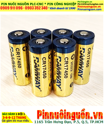 Ramway CR17450 (Vỏ màu vàng), Pin nuôi nguồn PLC Ramway CR17450 lithium 3v 2300mAh chính hãng
