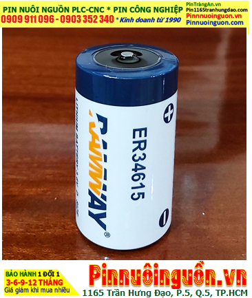 RAMWAY ER34615; Pin nuôi nguồn RAMWAY ER34615 lithium 3.6V D 19000mAh chính hãng