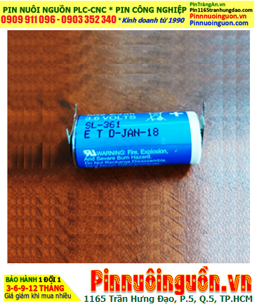 Sonnecell SL-361; Pin nuôi nguồn Sonnecell SL-361 lithium 3.6v 2/3AA (chân thép hàn) /Xuất xứ ĐỨC