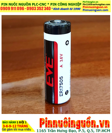 EVE ER17505; Pin nuôi nguồn EVE ER17505 (17mmx50.5mm) lithium 3.6v A 3600mAh chính hãng