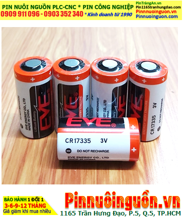 EVE CR17335; Pin nuôi nguồn PLC EVE CR17335 lithium 3.0v (17mmx33.5mm) 2/3A 1500mAh