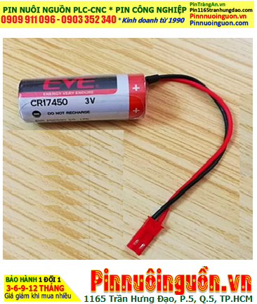 EVE CR17450; Pin nuôi nguồn PLC EVE CR17450 Lithium 3v 4/5A 2200mAh (ZẮC CẮM) chính hãng