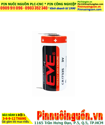 EVE CR17335 (thép 2 chấu hàn)_Pin nuôi nguồn EVE CR17335 Lithium 3v 2/3A 1500mAh chính hãng