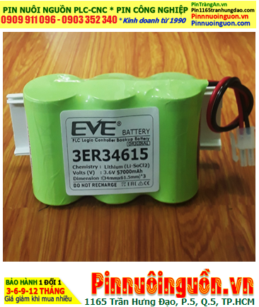 EVE 3ER34615 (3 viên ghép bộ), Pin nuôi nguồn EVE 3ER34615 lithium 3.6v 57000mAh chính hãng