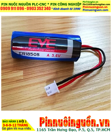 EVE ER18505M (ZẮC CẮM), Pin nuôi nguồn PLC EVE ER18505 lithium 3.6V 3650mAh chính hãng