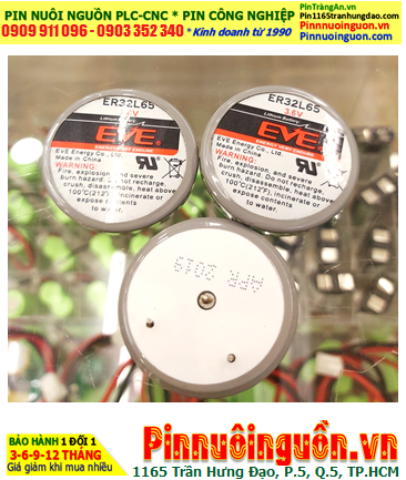 Pin ER32L65 _Pin EVE ER32L65; Pin nuôi nguồn PLC EVE ER32L65 lithium 3.6v 1/10D 1000mAh chính hãng