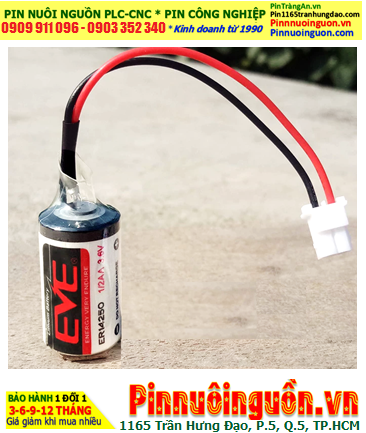 EVE ER14250; Pin nuôi nguồn EVE ER14250 lithium 3.6v 1/2AA 1200mAh (Loại có Zắc cắm)