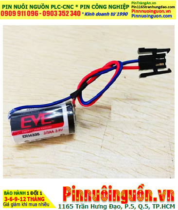 EVE ER14335 (ZẮC CẮM) ; Pin nuôi nguồn EVE ER14335 lithium 3.6v 2/3AA 1650mAh chính hãng