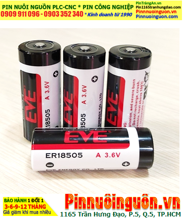 EVE ER18505, Pin nuôi nguồn EVE ER18505 lithium 3.6v 4000mAh chính hãng