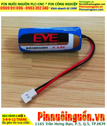 EVE ER18505M (ZẮC CẮM), Pin nuôi nguồn PLC EVE ER18505 lithium 3.6V 3650mAh chính hãng